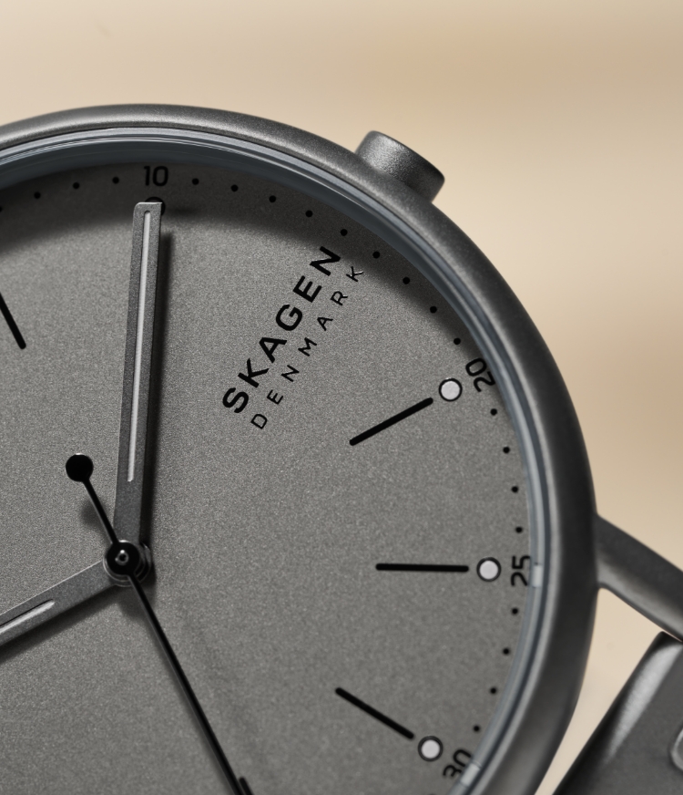 Signatur Three-Hand Charcoal Stainless Steel Bracelet - Watch Skagen SKW6913